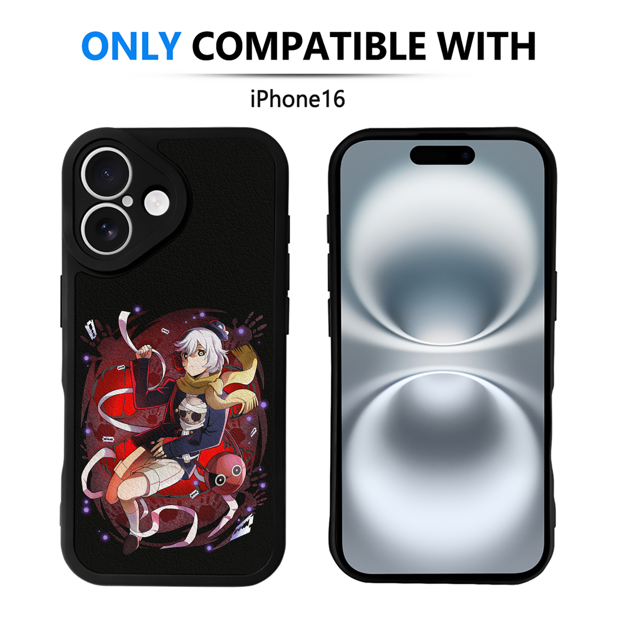 （画像用） 文豪ストレイドッグス Bungo Stray Dogs 【iPhone 16シリーズ対応】シリコンスマホケース（レザー調） 材質：シリコン